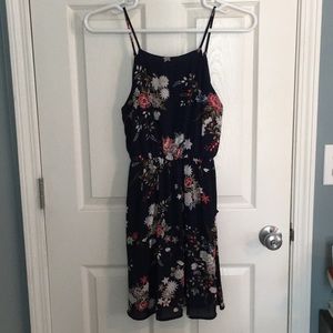 LUSH Navy & Pink Floral Dress